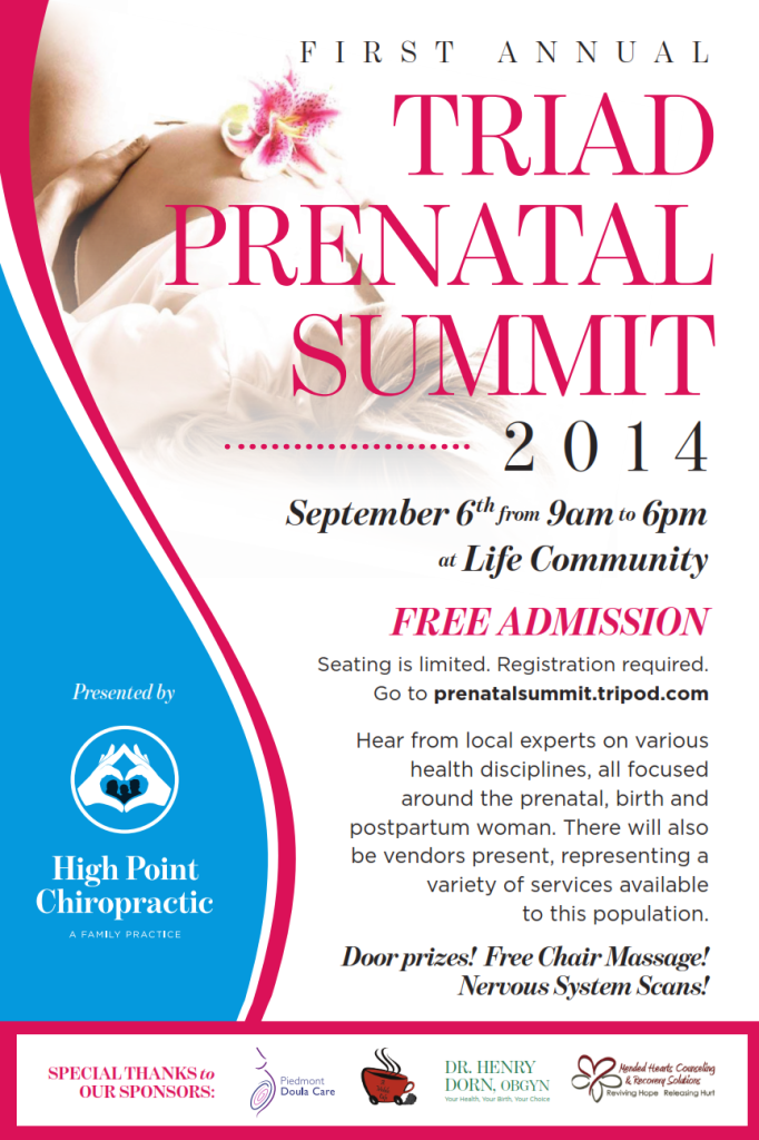 Join us at the Triad Prenatal Summit!!!